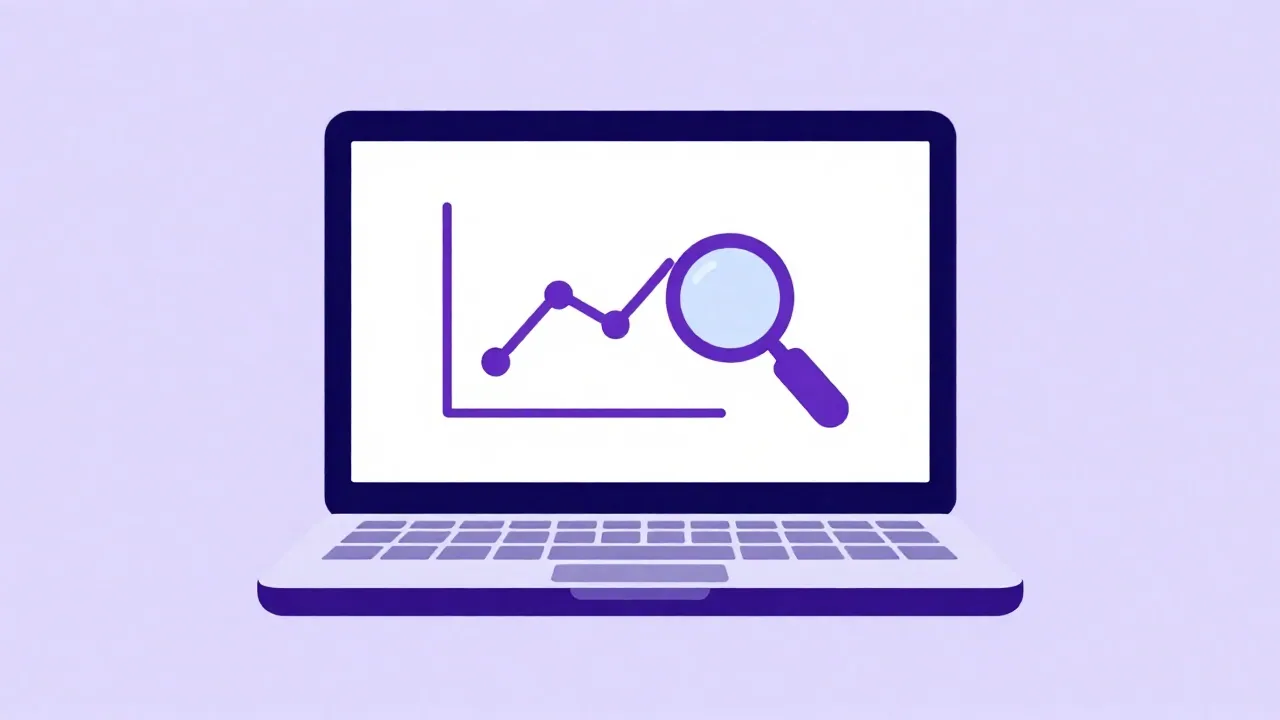 Laptop: link activity charts.